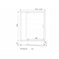 Usa de dus Optimo D3 140  cu Dungi